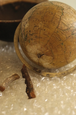newton globe, newton pocket globe restoration, globe isle of wight, globe makers